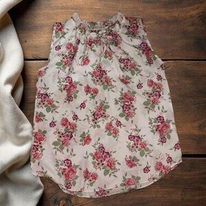 Floral Sleeveless Blouse